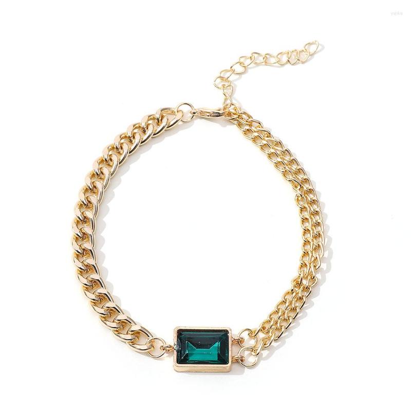 Link Bracelets Gold Color With Emerald Geometric Gemstione Women Engagement High Quality Jewelry Wholesale For Gift
Link Bracelets Gold Color With Emerald Geometric Gemstione Women Engagement High Quality Jewelry Wholesale For Gift