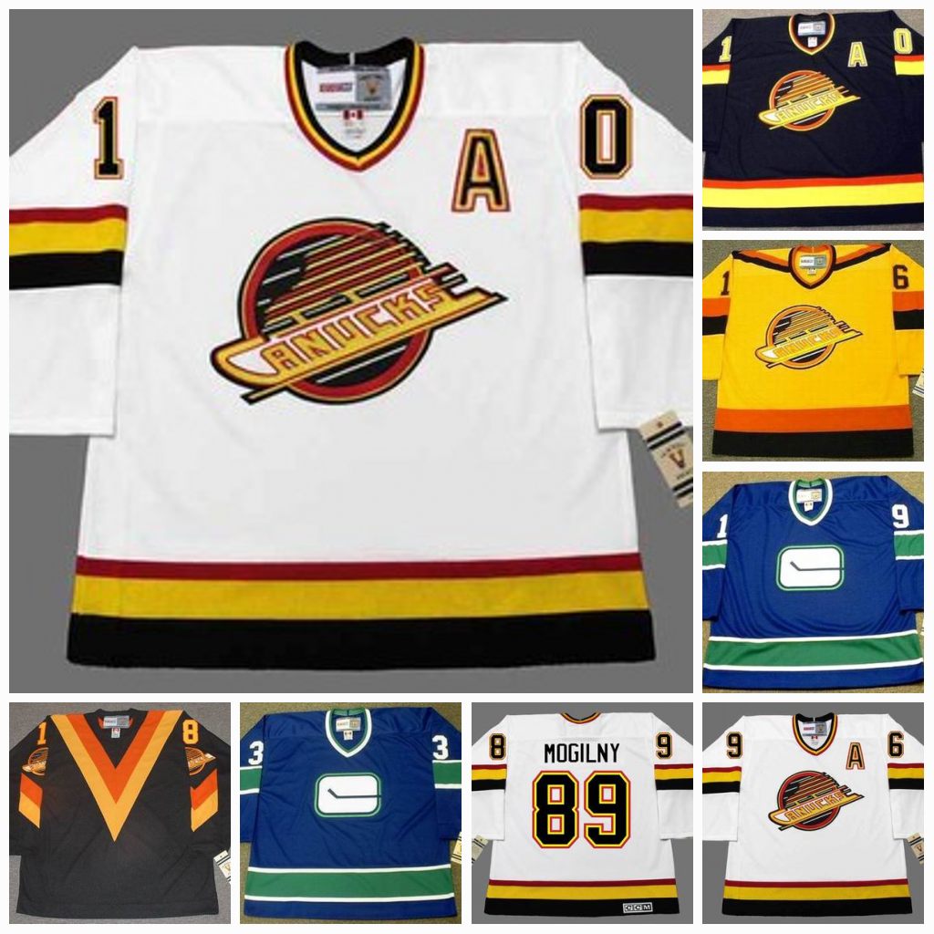 Vancouver Glen Hanlon Canucks Hockey Jerseys Kirk Mclean Roberto Luongo Mattias Ohlund Kevin Bieksa Pat Quinn Jim Benning Garth Butcher Brendan Morrison Cliff