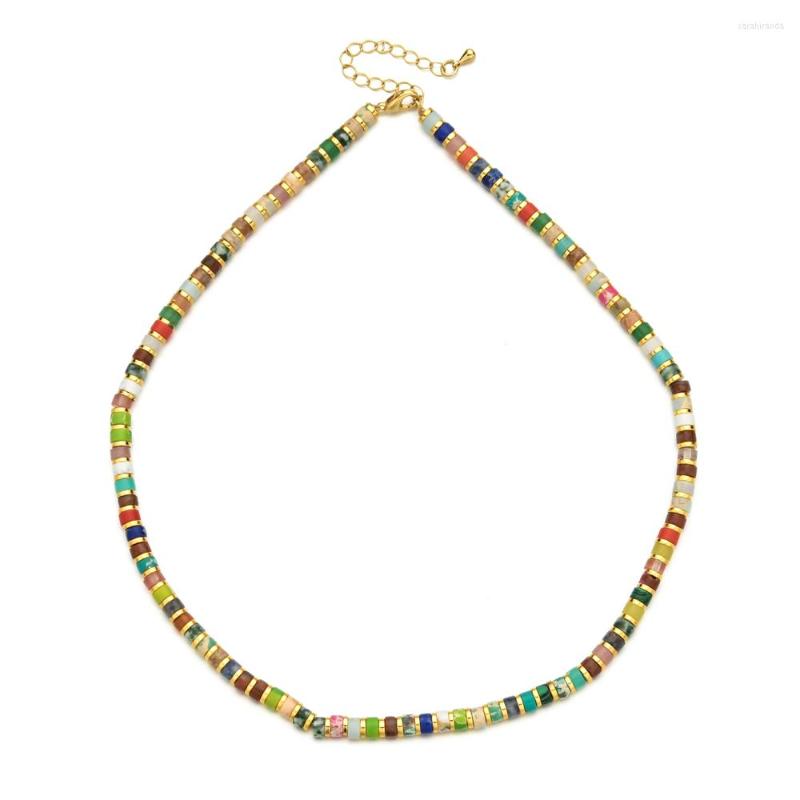 Choker Boho Colorful Natural Stones Simple Necklaces Fashionable Women Beaded Collar Necklace Designer Jewelry Bijoux
Choker Boho Colorful Natural Stones Simple Necklaces Fashionable Women Beaded Collar Necklace Designer Jewelry Bijoux