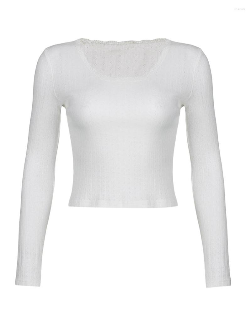 Women's T Shirts Women Long Sleeve Shirt Casual Lace Trim Slim Fit Round Neck Pullover Crop Tops Streetwear Clubwear, White
Women's T Shirts Women Long Sleeve Shirt Casual Lace Trim Slim Fit Round Neck Pullover Crop Tops Streetwear Clubwear, White