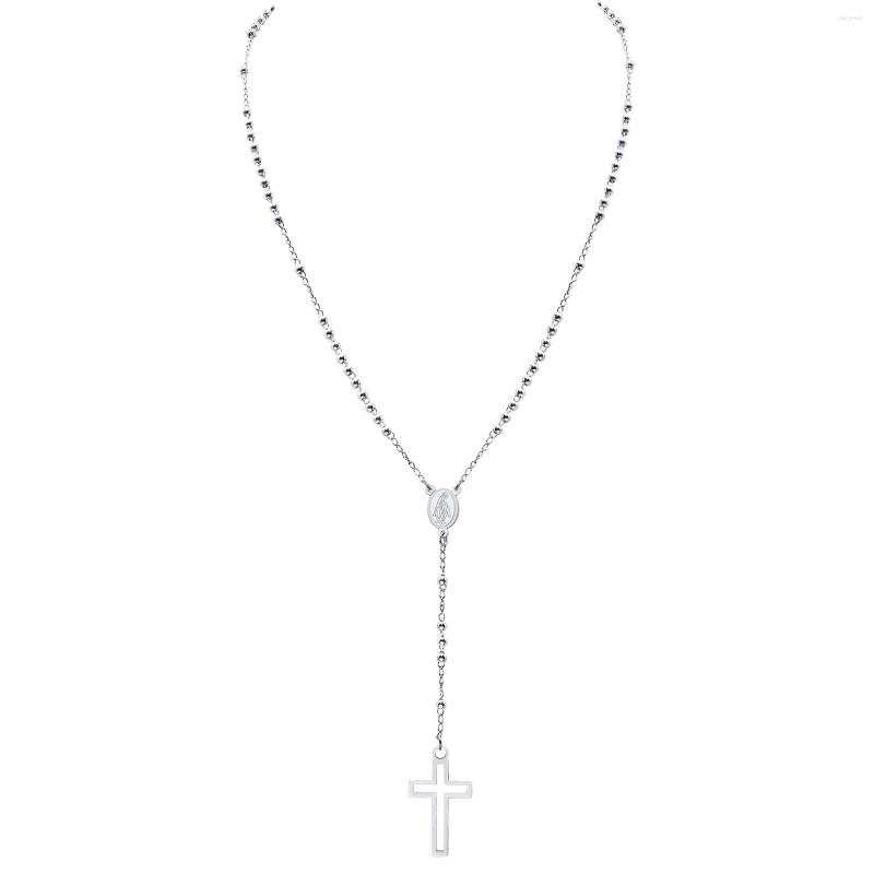 Pendant Necklaces Cross Rosary For Women Virgin Mary Cruz Necklace Stainless Steel Christ Jewelry
Pendant Necklaces Cross Rosary For Women Virgin Mary Cruz Necklace Stainless Steel Christ Jewelry