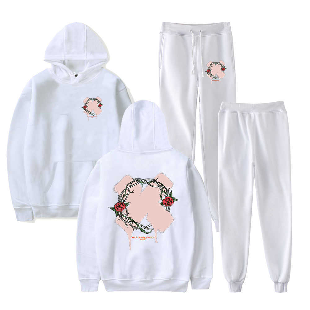 Men's Hoodies Sweatshirts XPLR Sam and Colby Merch Thorn Hoodie Jogger Pants Two Piece Set Sweatshirts+Sweatpants 2023 New Men Women's Suits