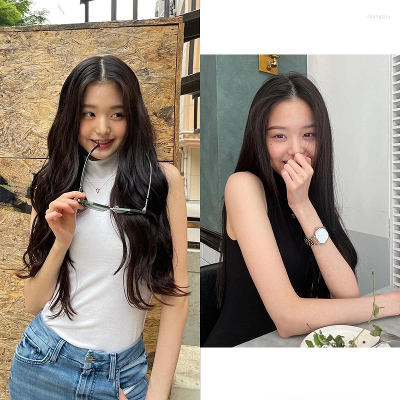 Women' Tanks Kpop IVE Jang Won Young Summer Sexy Turtleneck Tank Top Women Elastic Sleeveless Slim Female Off-Shoulder Vest Casual Camis, Black
Women' Tanks Kpop IVE Jang Won Young Summer Sexy Turtleneck Tank Top Women Elastic Sleeveless Slim Female Off-Shoulder Vest Casual Camis, Black