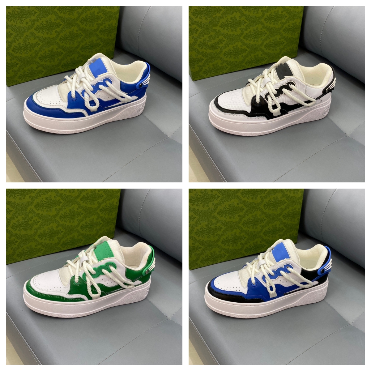 23SS men's Ace Sneaker Retro Embroidered Platform Shoes Genuine Leather Thick Bottom Flats Classic Lace-up Casual, Model 01
23SS men's Ace Sneaker Retro Embroidered Platform Shoes Genuine Leather Thick Bottom Flats Classic Lace-up Casual, Model 01