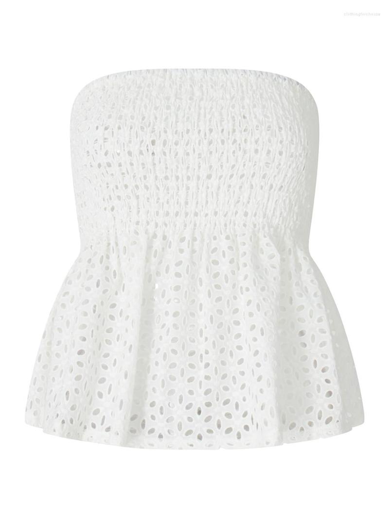 Women' Tanks Women Elastic Basic Bandeau Summer Lace Jacquard Cutout Off-shoulder Tops Streetwear Club Wear, White
Women' Tanks Women Elastic Basic Bandeau Summer Lace Jacquard Cutout Off-shoulder Tops Streetwear Club Wear, White