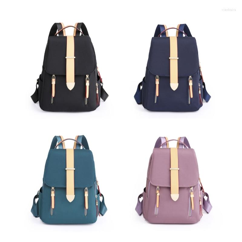 School Bags Women Oxford Cloth Backpack Teens Color-Block Student Schoolbag Fashion Travel Female Casual, Black
School Bags Women Oxford Cloth Backpack Teens Color-Block Student Schoolbag Fashion Travel Female Casual, Black