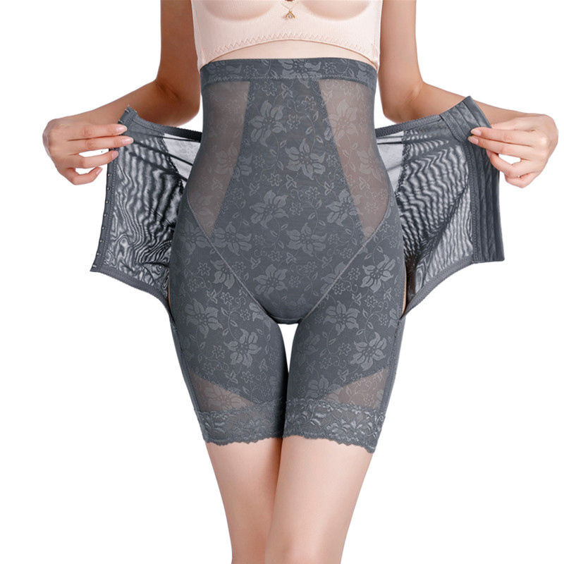 Waist Tummy Shaper High Waist Buckle Lace Ruffle Transparent Back Take off Body Shaper Panties Waist Trainer Tummy Flat Butt Lift Boxer Underwear 2305