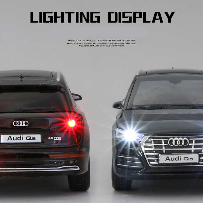 Diecast Model 1 32 AUDI Q5 SUV Alloy Car Model Diecast Toy Vehicles Metal Toy Car Model High Simulation Sound Light Collection Kids Toy Gift 230509