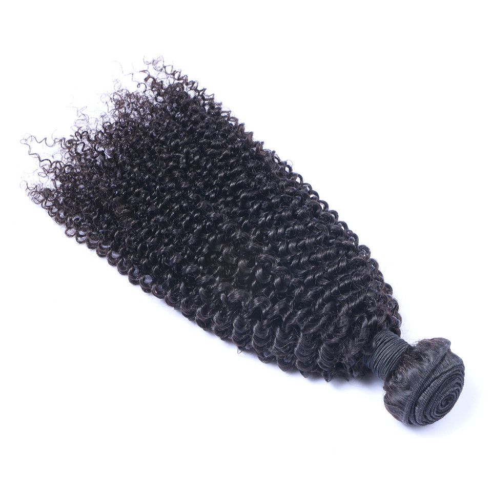 Brazilian Virgin Human Kinky Curly Unprocessed Remy Hair Weaves Double Wefts 100G/Bundle 1Bundle/Lot Can Be Dyed Bleached