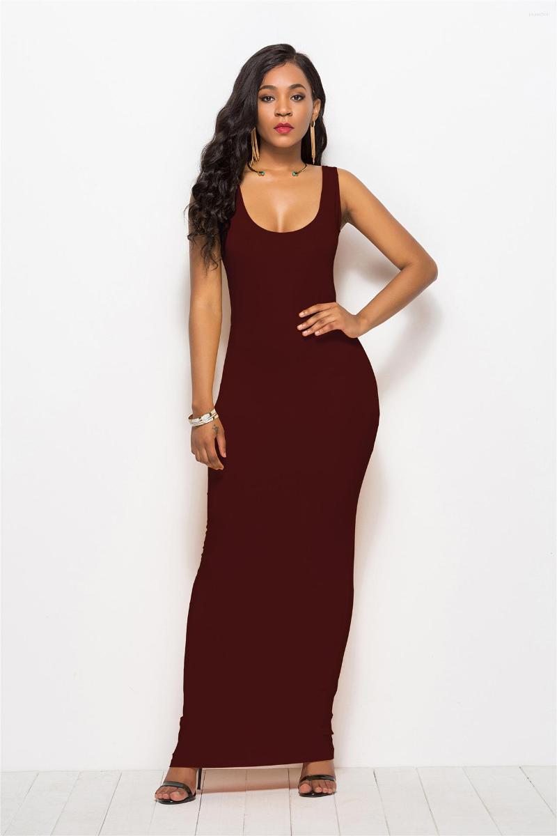 Casual Dresses Solid Color Round Neck Sleeveless High Waist Pullover Bodycon Dress Fashion Women Clothing, 10
Casual Dresses Solid Color Round Neck Sleeveless High Waist Pullover Bodycon Dress Fashion Women Clothing, 10