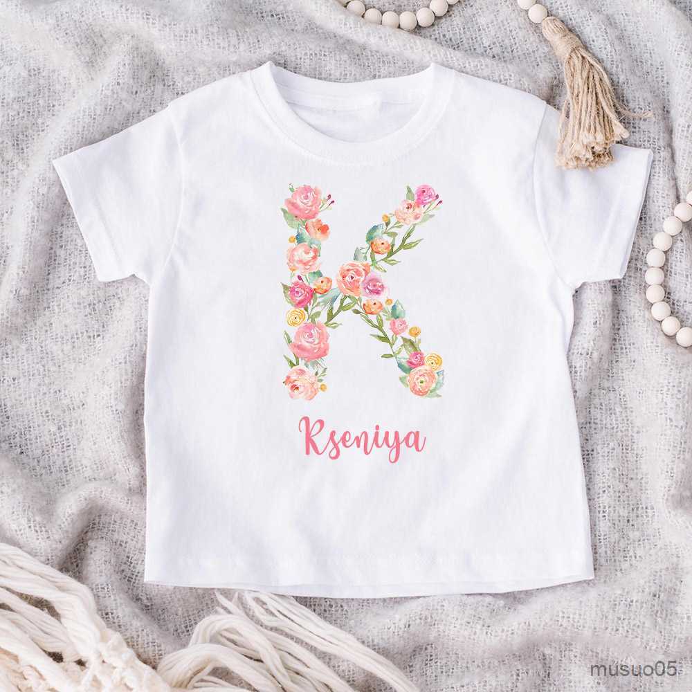 Shirts Personalised Flower Letter Print Kids Birthday T-shirt Child Custom Name Clothes Tops Girls Shirt Birthday Party Present T Shirt, Yellow
Shirts Personalised Flower Letter Print Kids Birthday T-shirt Child Custom Name Clothes Tops Girls Shirt Birthday Party Present T Shirt, Yellow