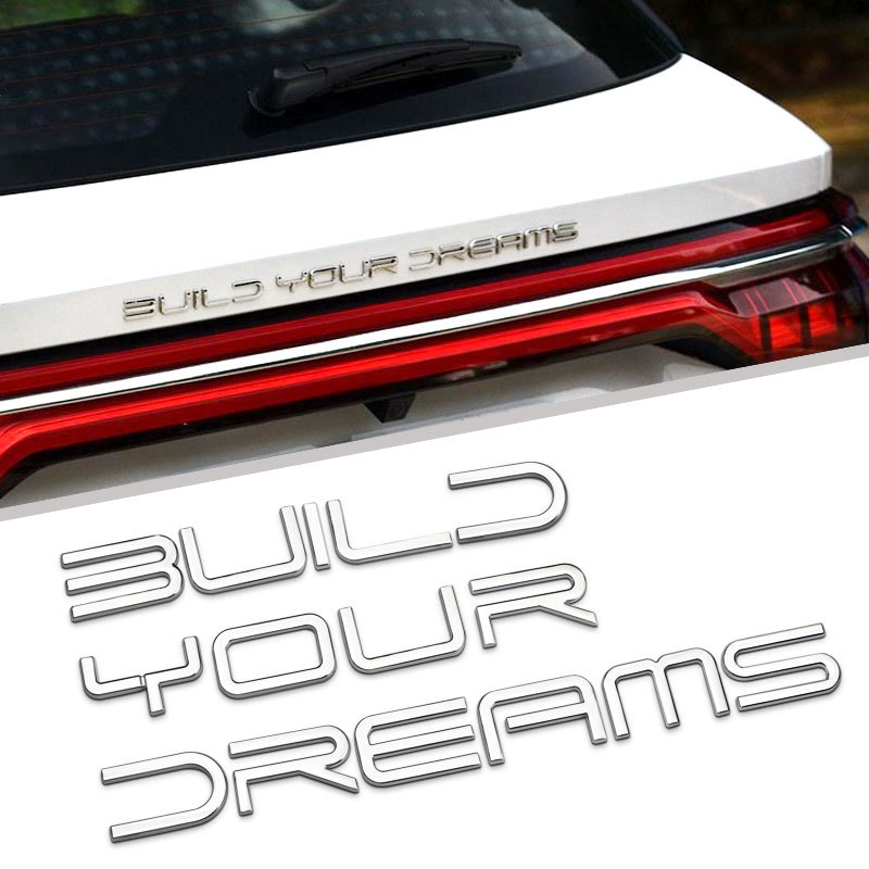 Metal Build Your Dreams Sticker Letter Emblem Car Trunk Nameplate Decal LOGO For BYD Song Yuan Qin Tang F3 T3 S7 S8 F3R E5 M6, Color
Metal Build Your Dreams Sticker Letter Emblem Car Trunk Nameplate Decal LOGO For BYD Song Yuan Qin Tang F3 T3 S7 S8 F3R E5 M6, Color