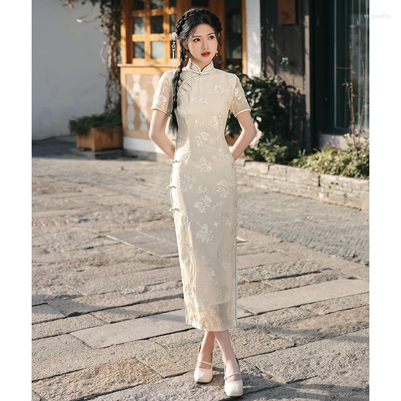 Ethnic Clothing Elegant And Fashionable Modern Female Cheongsam Chinese Traditional National Dress High-end White Plain Daily Life Wea
Ethnic Clothing Elegant And Fashionable Modern Female Cheongsam Chinese Traditional National Dress High-end White Plain Daily Life Wea