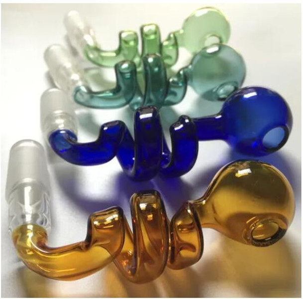 Glass Tube Glass tobacco oil pipes Bongs oil burner Smoking Accessories 14mm adapter joint mini glass pipe