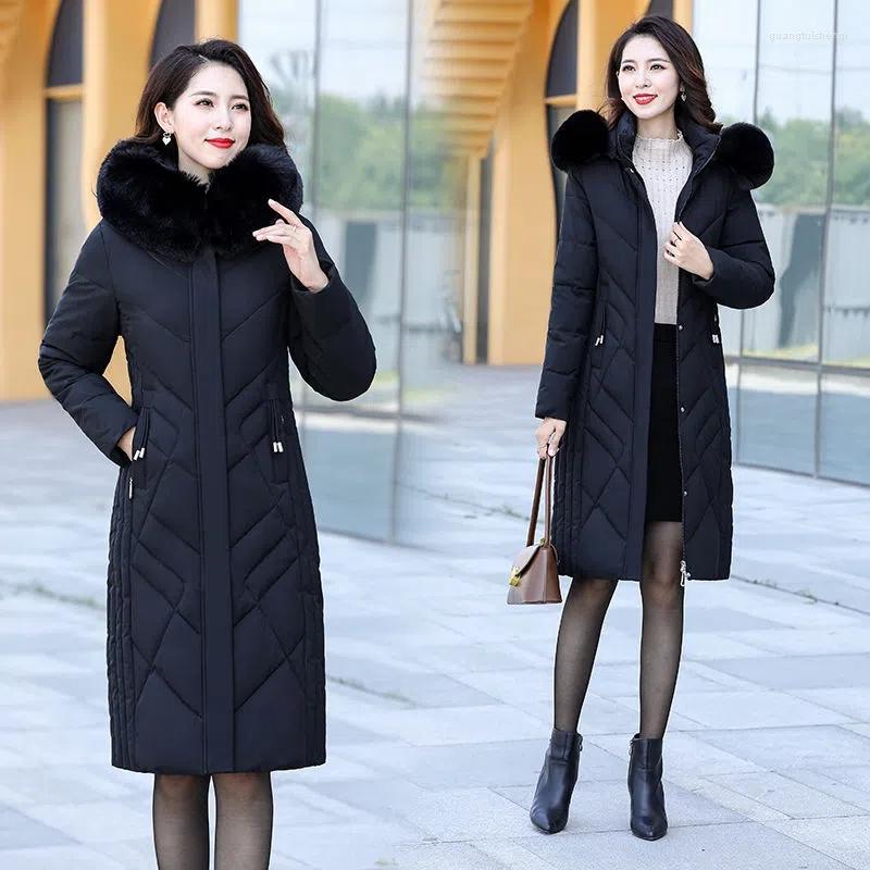 Women's Trench Coats Down Cotton Jacket Women 2023 Winter Fashion Slim Versatile Padded Coat Female Large Size Long Fur Collar Hooded Parkas, Blue
Women's Trench Coats Down Cotton Jacket Women 2023 Winter Fashion Slim Versatile Padded Coat Female Large Size Long Fur Collar Hooded Parkas, Blue