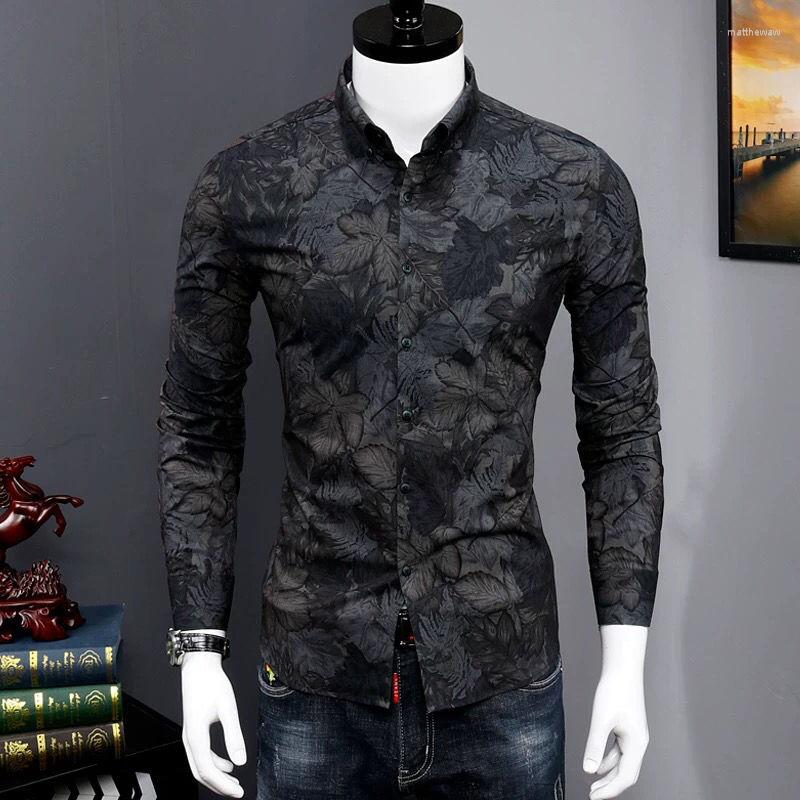 Men's Casual Shirts Men Shirt Long Sleeve Spring And Autumn Korean Fashion Printed Blouses Tide Brand Handsome Men's Clothing, Black
Men's Casual Shirts Men Shirt Long Sleeve Spring And Autumn Korean Fashion Printed Blouses Tide Brand Handsome Men's Clothing, Black