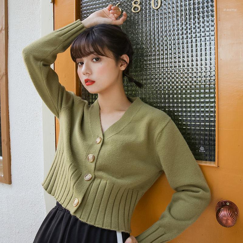 Women's Knits 4 Colors Spring Cardigan Sweaters Women Sweet Fashion Short Slim V-Neck Blouse Female Single Breasted Chic Knitted Tops, Green
Women's Knits 4 Colors Spring Cardigan Sweaters Women Sweet Fashion Short Slim V-Neck Blouse Female Single Breasted Chic Knitted Tops, Green