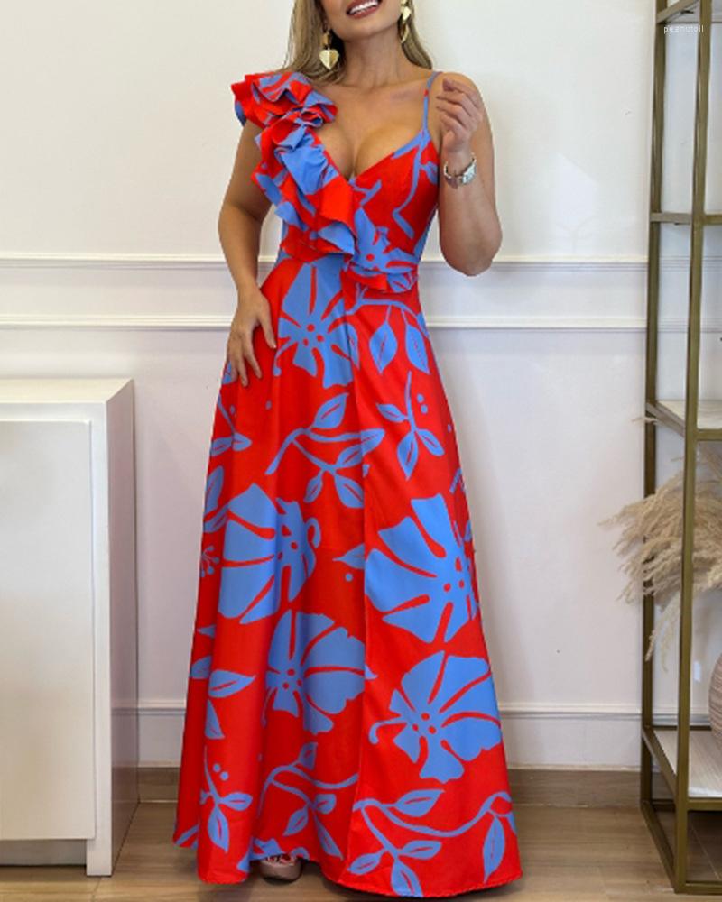 Casual Dresses 2023 Strap Dress A-line Flower Print Sexy Woomen Floral Formal For Prom Robe Occasion Ruffles Skirt
Casual Dresses 2023 Strap Dress A-line Flower Print Sexy Woomen Floral Formal For Prom Robe Occasion Ruffles Skirt