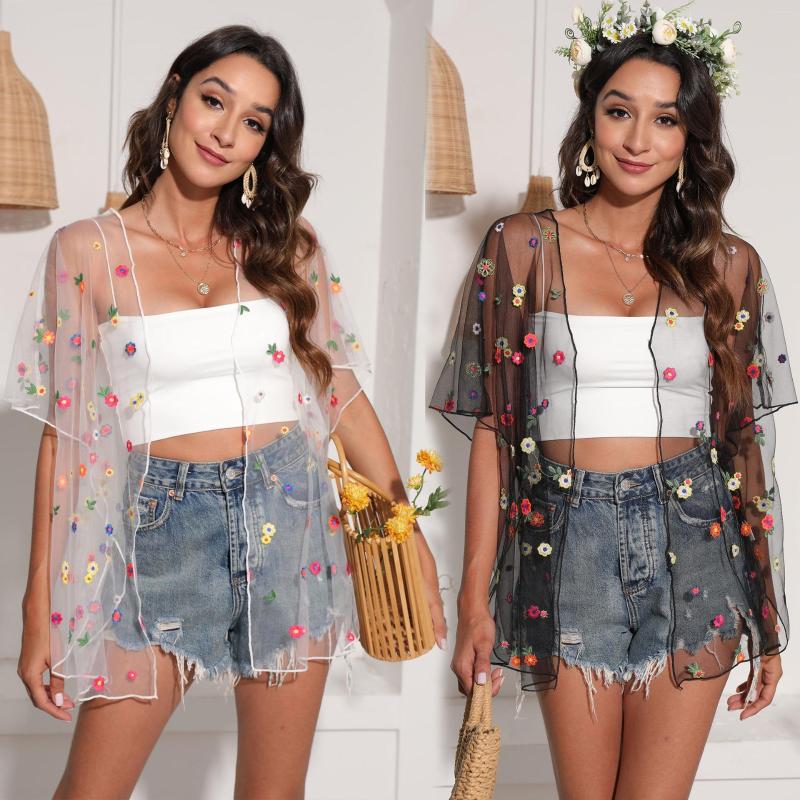 Women's Swimwear 2023 Summer Women Cardigan Short Sleeve Sheer Floral Thigh Long Sunscreen Cover Up Capes For Swim Cover-Ups Charming, Black
Women's Swimwear 2023 Summer Women Cardigan Short Sleeve Sheer Floral Thigh Long Sunscreen Cover Up Capes For Swim Cover-Ups Charming, Black