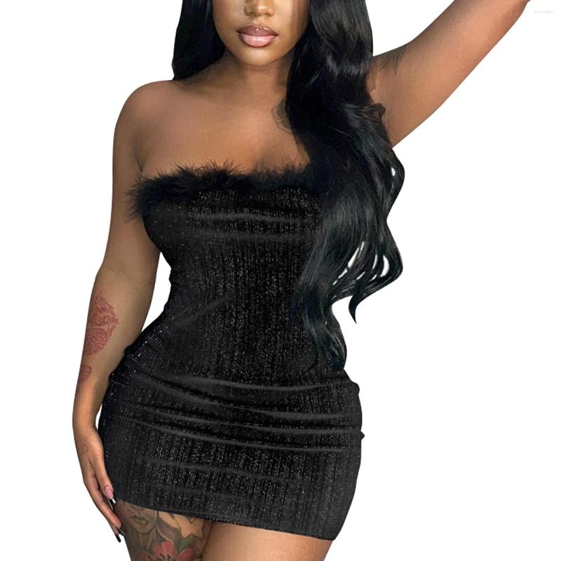 Casual Dresses Feather Splicing Mini Dress For Women 2023 Sexy Shining Sleeveless Strapless Bodycon Solid Elegant Party Club, Black
Casual Dresses Feather Splicing Mini Dress For Women 2023 Sexy Shining Sleeveless Strapless Bodycon Solid Elegant Party Club, Black