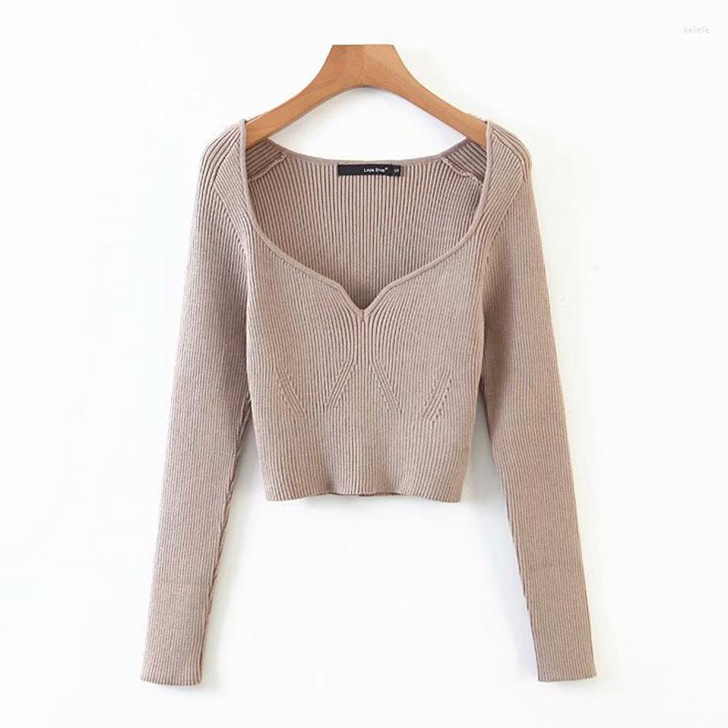 Women's Sweaters Cropped Sweater Women Autumn Square Collar Thin Knitted Pullover Womens Slim V-Neck Long Sleeve Top Sueter Feminino, Black
Women's Sweaters Cropped Sweater Women Autumn Square Collar Thin Knitted Pullover Womens Slim V-Neck Long Sleeve Top Sueter Feminino, Black