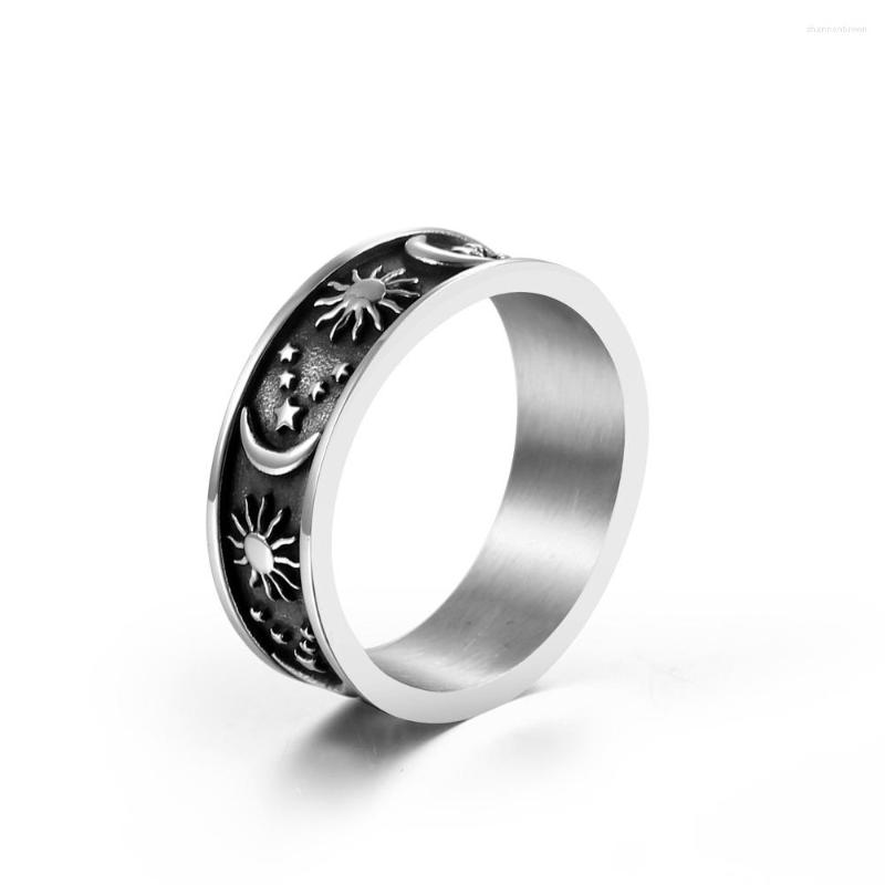 Cluster Rings S7 E-commerce Supply Star And Moon With Personality Stainless Steel Ring Retro Hip-hop Engagement SA1109
Cluster Rings S7 E-commerce Supply Star And Moon With Personality Stainless Steel Ring Retro Hip-hop Engagement SA1109