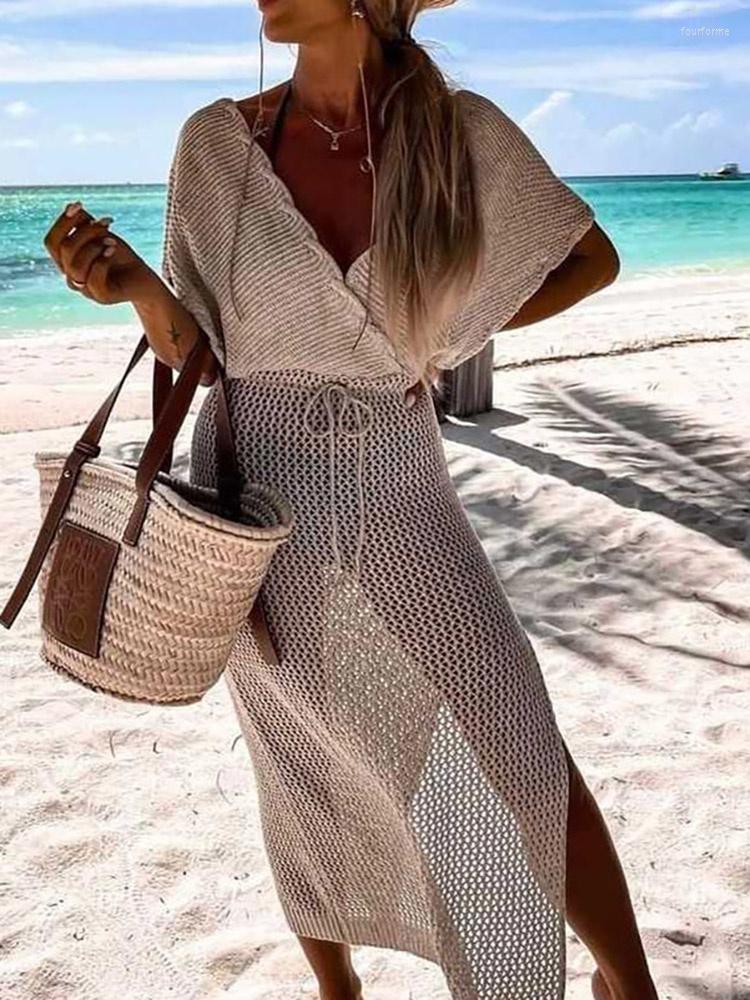 Women' Swimwear Summer 2023 Women Sexy Bikini Beach Tops V Neck Patchwork Short Sleeve Solid Dress Femme Holiday Casual Drape Clothes, 02 black
Women' Swimwear Summer 2023 Women Sexy Bikini Beach Tops V Neck Patchwork Short Sleeve Solid Dress Femme Holiday Casual Drape Clothes, 02 black
