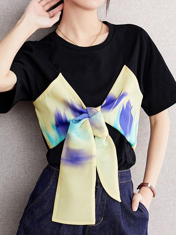 Women' T Shirts Casual Round Neck Pullover T-Shirt Bow Short Sleeve Top 2023 Fashion Clothing, Black
Women' T Shirts Casual Round Neck Pullover T-Shirt Bow Short Sleeve Top 2023 Fashion Clothing, Black