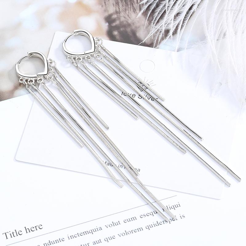 Dangle Earrings Women's Fashion Long Tassel Heart-shape Hook Huggies Trendy Earring Jewelry With Shiny Charming 
Dangle Earrings Women's Fashion Long Tassel Heart-shape Hook Huggies Trendy Earring Jewelry With Shiny Charming