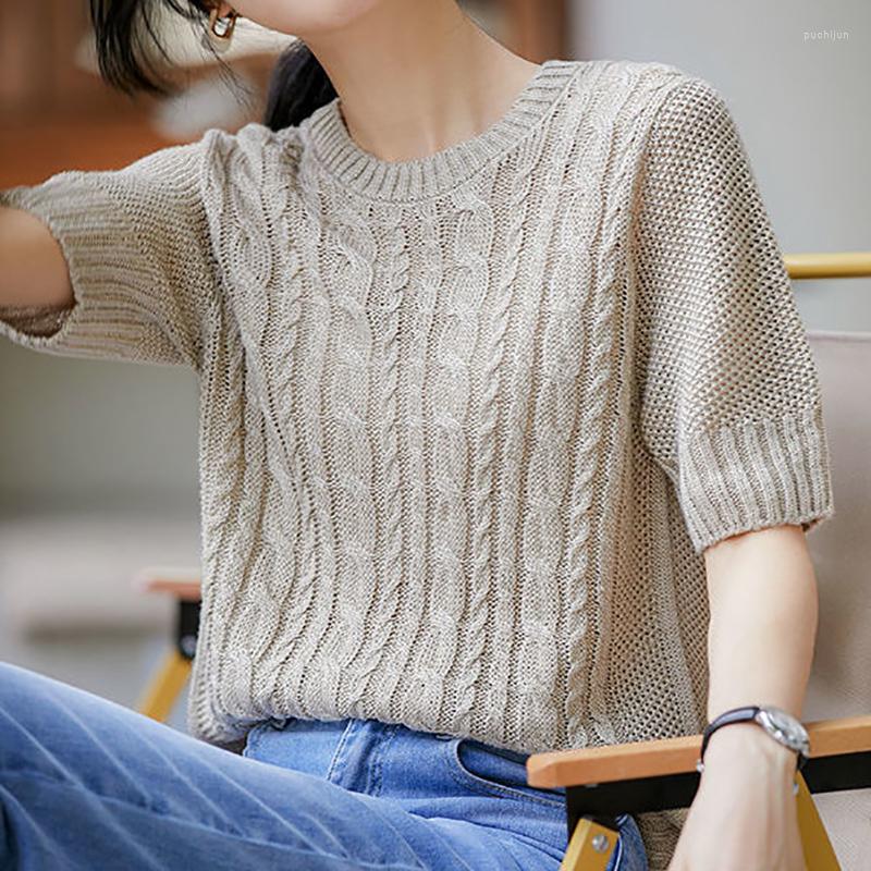 Women's T Shirts Shirt Women Knitted Short Sleeve T-Shirt 2023 Summer Top Loose Casual O-Neck Womens Clothing Tee Femme Hollow Out Tshirt, White
Women's T Shirts Shirt Women Knitted Short Sleeve T-Shirt 2023 Summer Top Loose Casual O-Neck Womens Clothing Tee Femme Hollow Out Tshirt, White