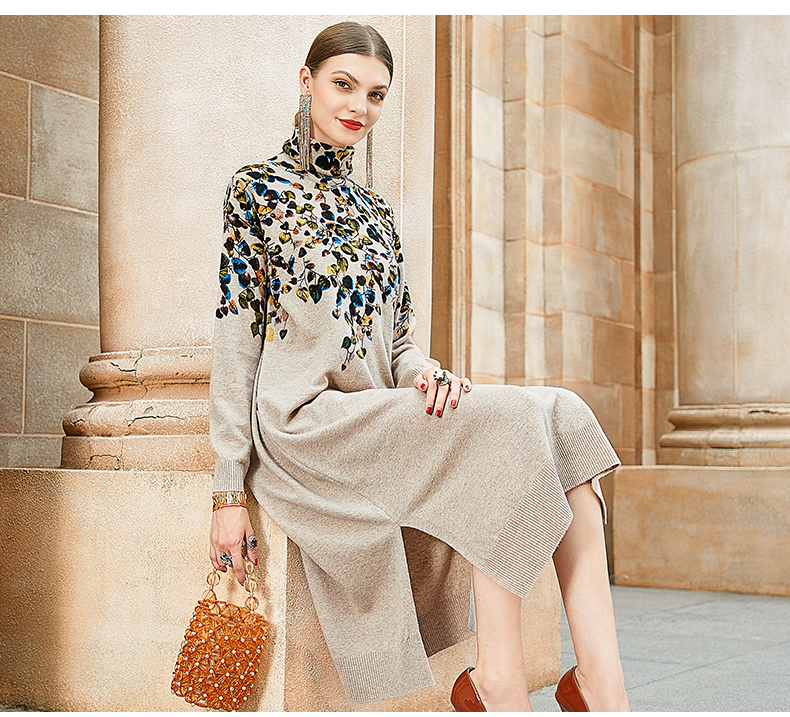 Casual Dresses AIMEILI Autumn retro casual print loose dress winter high collar long sleeve dress women's elegant bodycon party Vestido 230508, Beige
Casual Dresses AIMEILI Autumn retro casual print loose dress winter high collar long sleeve dress women's elegant bodycon party Vestido 230508, Beige