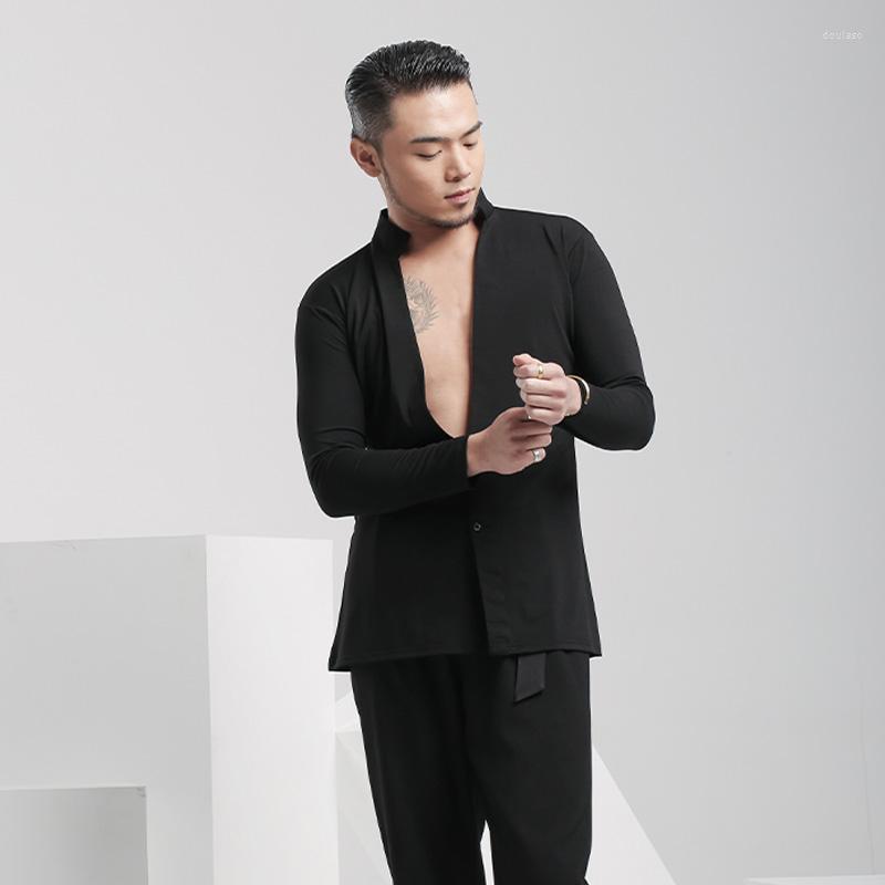 Stage Wear Ballroom Dance Shirt Men V-neck Latin Practice Tango Dancer Outfit Salsa Clothing Costume Modern Dancewear JL4358, Only black shirt
Stage Wear Ballroom Dance Shirt Men V-neck Latin Practice Tango Dancer Outfit Salsa Clothing Costume Modern Dancewear JL4358, Only black shirt