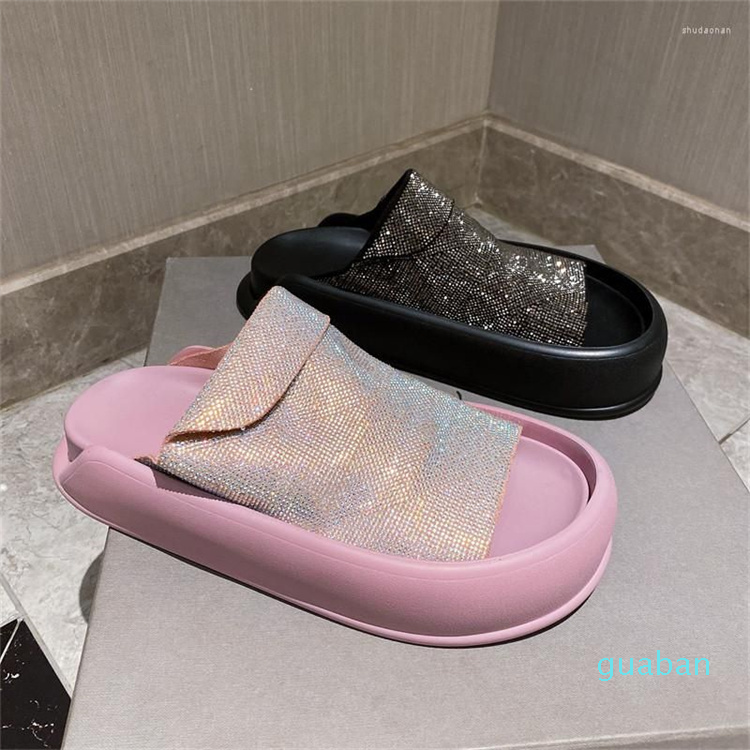 Slippers Summer 2023 Rhinestone Full Diamond Platform Open Toe Ankle-Strap Sandals Support Outdoor Wear For Women, Black
Slippers Summer 2023 Rhinestone Full Diamond Platform Open Toe Ankle-Strap Sandals Support Outdoor Wear For Women, Black