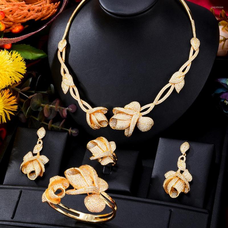Necklace Earrings Set Siscathy Elegant Fashion Wedding Jewelry For Women Luxurious Zircon Flower Party Engagement Accessories, Picture shown
Necklace Earrings Set Siscathy Elegant Fashion Wedding Jewelry For Women Luxurious Zircon Flower Party Engagement Accessories, Picture shown