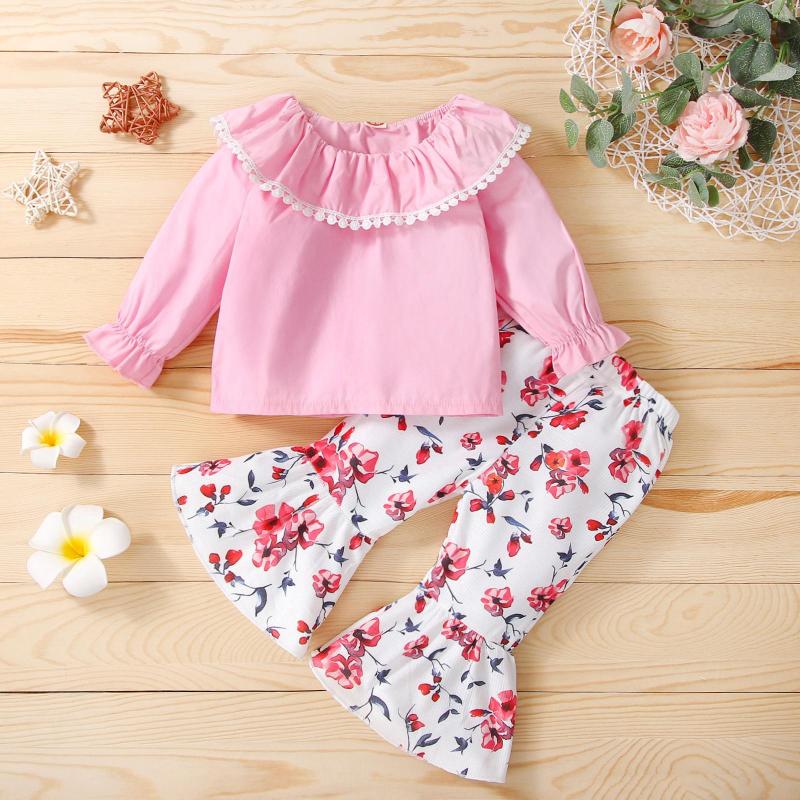 Clothing Sets Baby Girl Outfits Tassels Ruffle Boat Neck Long Sleeve Blouse Tops With Elastic Waist Floral Print Flared Pant Suits, Pink
Clothing Sets Baby Girl Outfits Tassels Ruffle Boat Neck Long Sleeve Blouse Tops With Elastic Waist Floral Print Flared Pant Suits, Pink