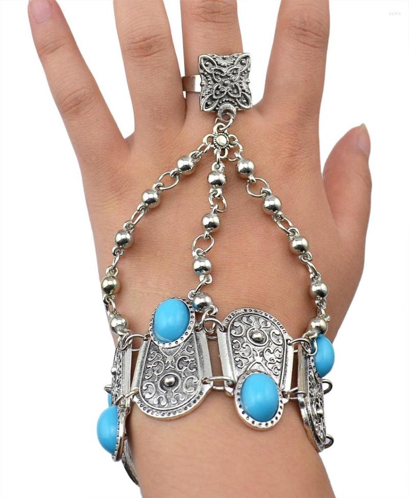 Link Bracelets Bohemian Vintage Coin Hand Charm Slave Bracelets&Bangles For Women Blue Gem Finger Bracelet Gypsy Ethnic Tribal Jewelry
Link Bracelets Bohemian Vintage Coin Hand Charm Slave Bracelets&Bangles For Women Blue Gem Finger Bracelet Gypsy Ethnic Tribal Jewelry