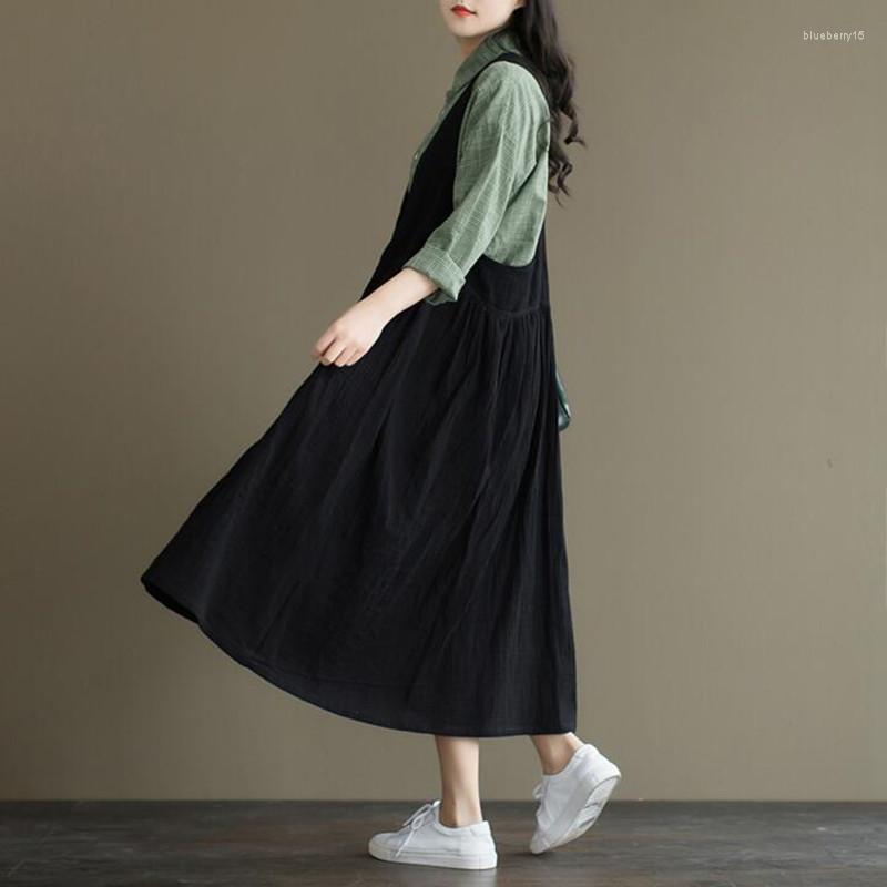 Casual Dresses 2023 Spring And Autumn Women Loose V Neck Vest Elegant Dress Cotton Linen Student Pink Black 12 Colors Vestidos
Casual Dresses 2023 Spring And Autumn Women Loose V Neck Vest Elegant Dress Cotton Linen Student Pink Black 12 Colors Vestidos