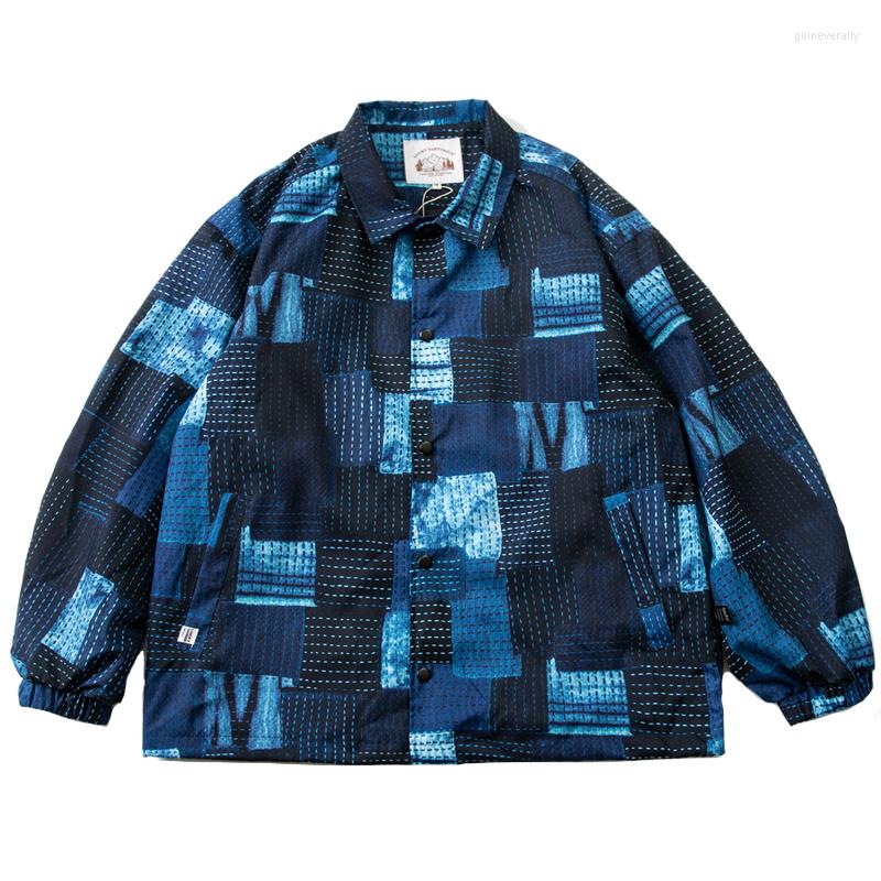 Men's Jackets Imitation Indigo Ancient Cloth Embroidered Loose Color Block Printed Jacket Coat Men's Fashion Japan Retro Long Sleeve, Blue
Men's Jackets Imitation Indigo Ancient Cloth Embroidered Loose Color Block Printed Jacket Coat Men's Fashion Japan Retro Long Sleeve, Blue