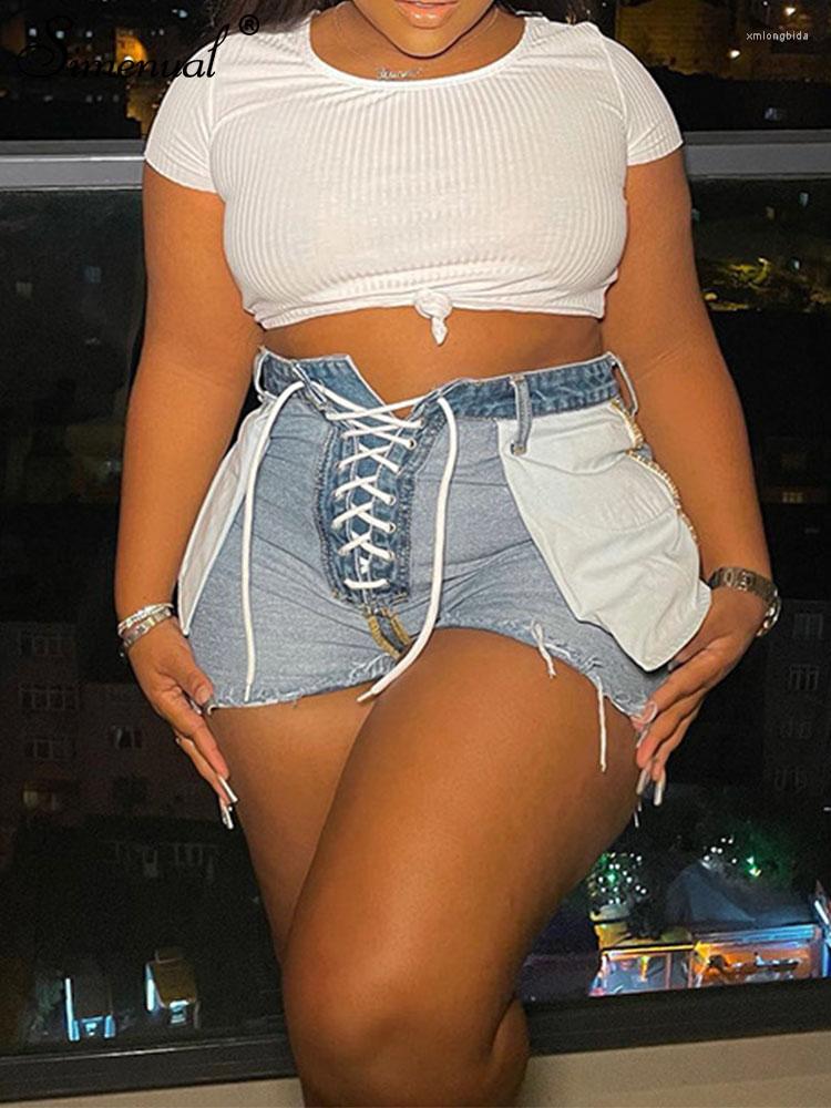 Women' Jeans Simenual Pocket Patchwork Woman Reversible Lace Up Bandage Y2k Denim Shorts Sasual Fashion Female Clothing Streetwear, Blue
Women' Jeans Simenual Pocket Patchwork Woman Reversible Lace Up Bandage Y2k Denim Shorts Sasual Fashion Female Clothing Streetwear, Blue