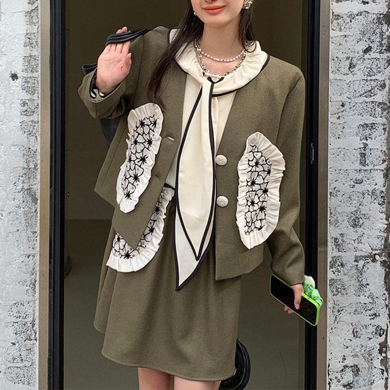 Two Piece Dress High Quality Spring Fall Women Casual Office Pieces Set V Neck Long Sleeves Blazer Coat Waist A Line Mini Skirt Suit, Deep green
Two Piece Dress High Quality Spring Fall Women Casual Office Pieces Set V Neck Long Sleeves Blazer Coat Waist A Line Mini Skirt Suit, Deep green