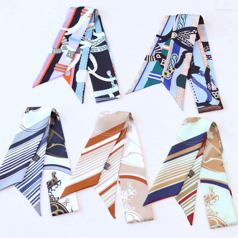 Scarves Fashion Print Twill Silk Women Scarf Bag Ribbons Tie Head Small Long Skinny Hair Accessories Female BowTies
Scarves Fashion Print Twill Silk Women Scarf Bag Ribbons Tie Head Small Long Skinny Hair Accessories Female BowTies