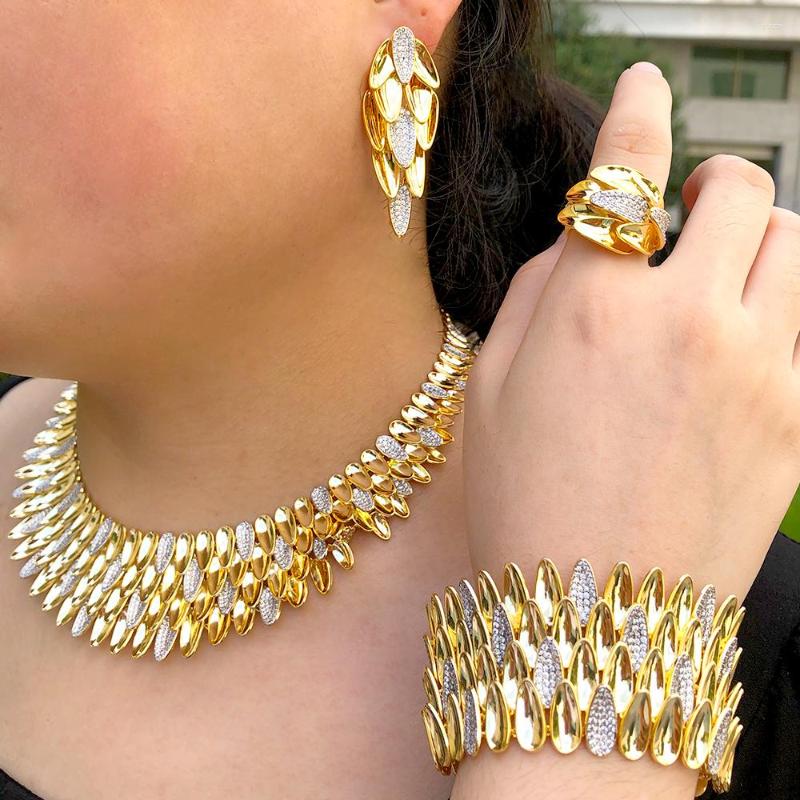Necklace Earrings Set KellyBola Fashionable Gorgeous Aristocratic High Quality Zircon Jewelry Dubai African Bridal Wedding Banquet Luxury, Picture shown
Necklace Earrings Set KellyBola Fashionable Gorgeous Aristocratic High Quality Zircon Jewelry Dubai African Bridal Wedding Banquet Luxury, Picture shown