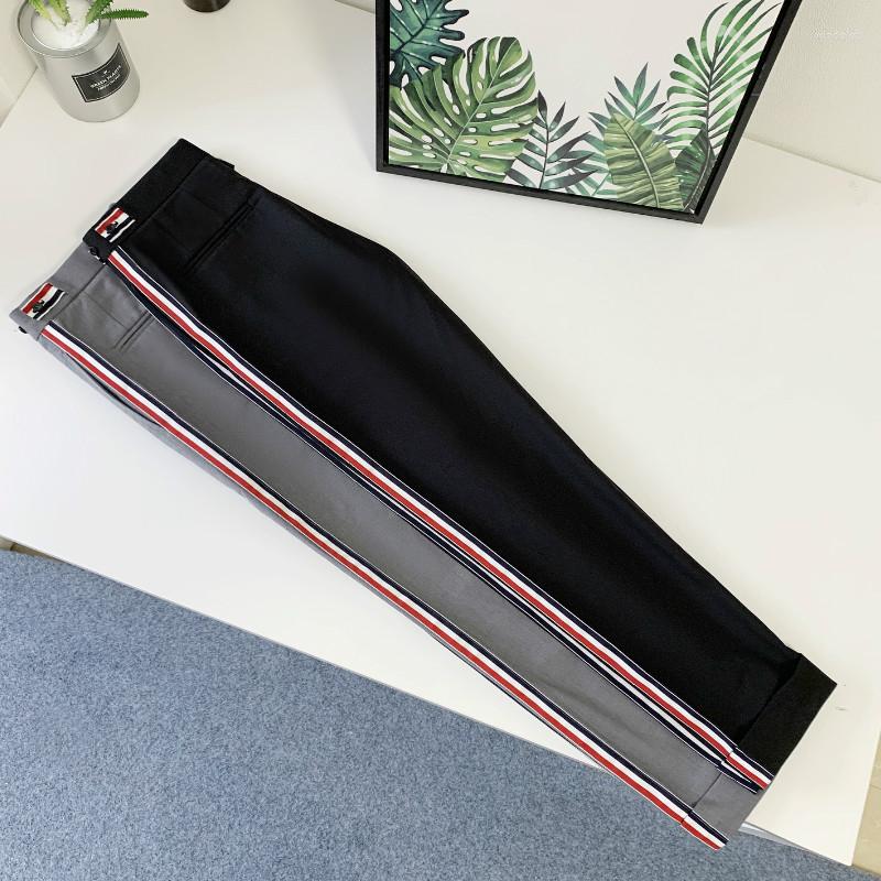 Men' Pants TB Nine-point Men' Red White And Blue Webbing Casual Women' Suit GD Same Style, Black
Men' Pants TB Nine-point Men' Red White And Blue Webbing Casual Women' Suit GD Same Style, Black