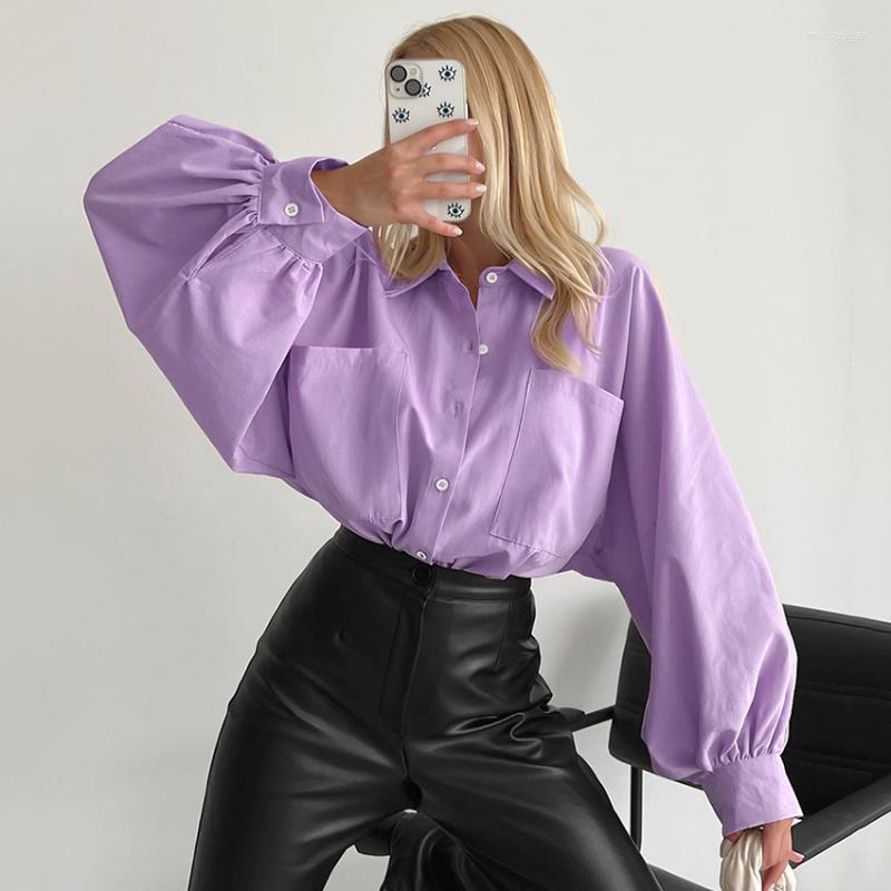 Women' Blouses 2023 Spring Commuter Casual Lapel Shirt Women' Pocket Sleeve Cardigan Long-sleeved Top, Purple
Women' Blouses 2023 Spring Commuter Casual Lapel Shirt Women' Pocket Sleeve Cardigan Long-sleeved Top, Purple