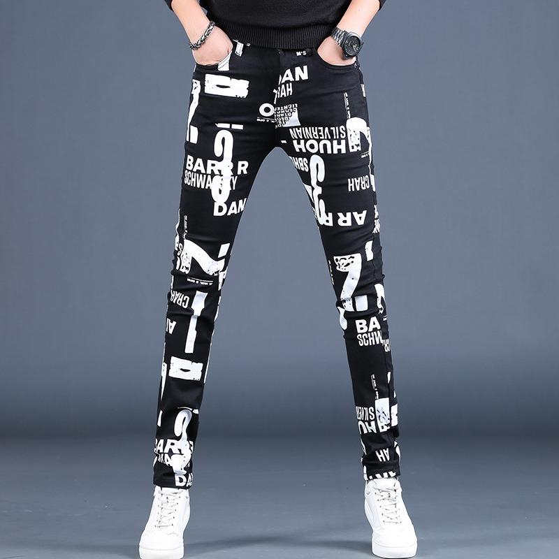 Men's Jeans Men Letter Printed Fashion Casual Pencil Pants Vaqueros Black Slim Fit Jean Homme Streetwear Ropa Mens Denim Trousers
Men's Jeans Men Letter Printed Fashion Casual Pencil Pants Vaqueros Black Slim Fit Jean Homme Streetwear Ropa Mens Denim Trousers
