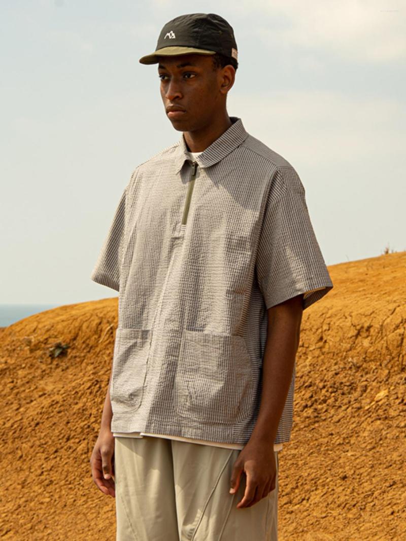 Men' Casual Shirts Halcyon 23ss Half Zipper Seersucker Short Sleeve Shirt Loose Silhouette Breathable Outdoor Aesthetic Gorpcore, Picture shown
Men' Casual Shirts Halcyon 23ss Half Zipper Seersucker Short Sleeve Shirt Loose Silhouette Breathable Outdoor Aesthetic Gorpcore, Picture shown