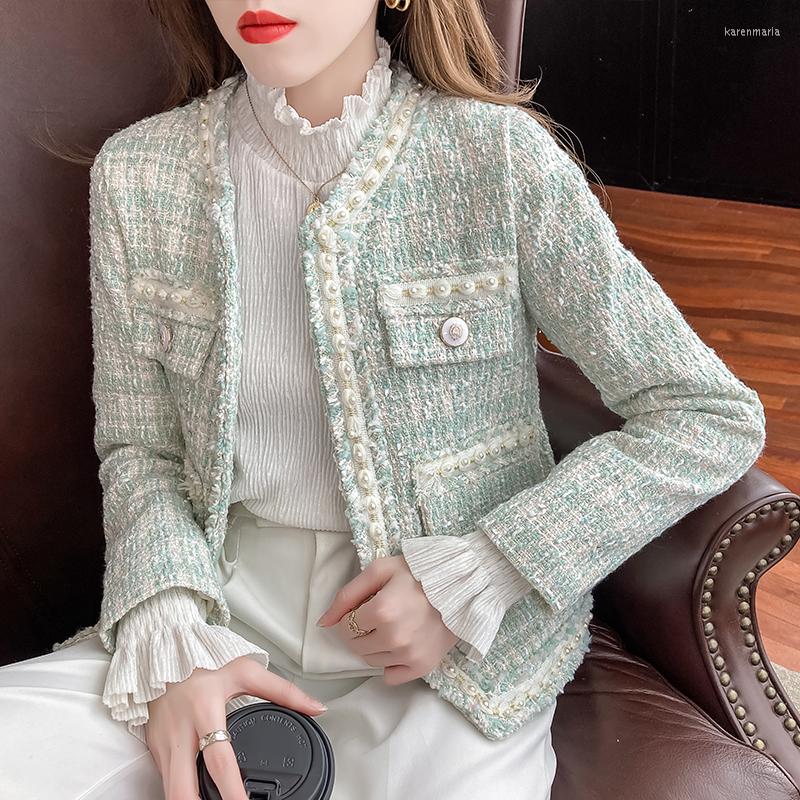 Women' Jackets High-End Runway Elegant Small Fragrant Plaid Women Luxury Causal Tweed Coat Bead Ladies Suit Female Jacket Outerwear Casacos, Blue
Women' Jackets High-End Runway Elegant Small Fragrant Plaid Women Luxury Causal Tweed Coat Bead Ladies Suit Female Jacket Outerwear Casacos, Blue