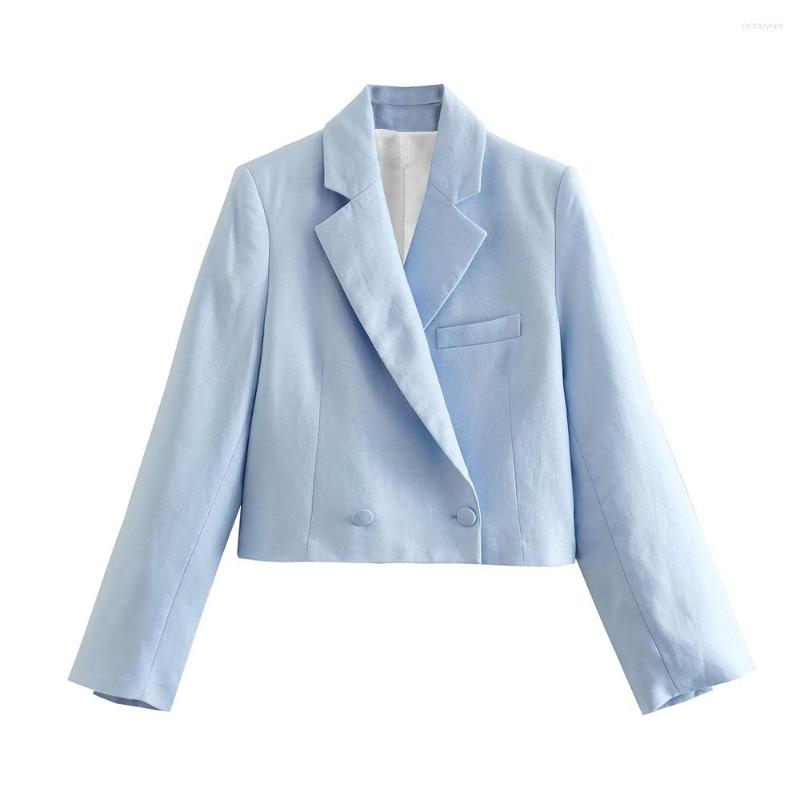 Women's Suits Women's 2023 Spring Fashion Linen Short Casual Suit Coat Double Breasted Lapel High Waist Pocket Unique Feminine, Light blue
Women's Suits Women's 2023 Spring Fashion Linen Short Casual Suit Coat Double Breasted Lapel High Waist Pocket Unique Feminine, Light blue