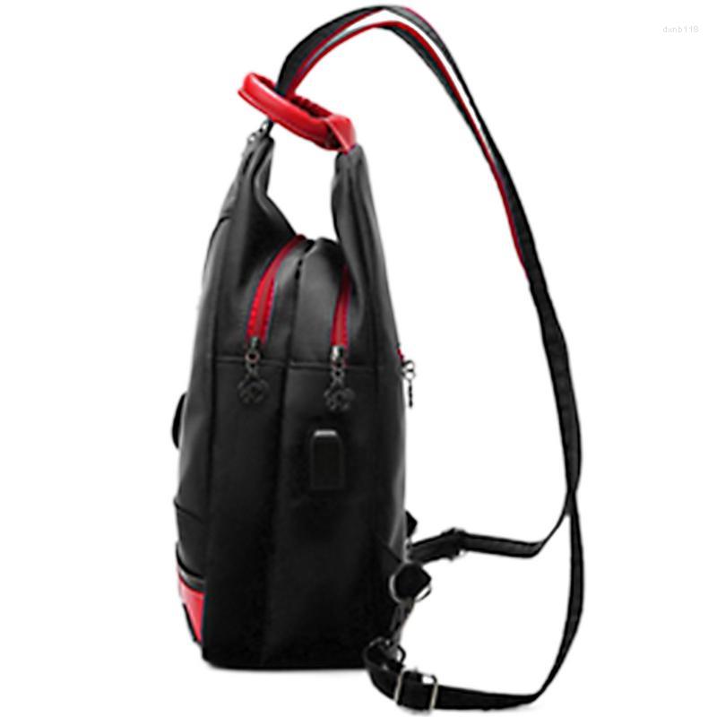 School Bags Casual Travel Bag Water Resistant Shoulder With USB Charging Port Stylish Backpack College Bookbag For Women, Black
School Bags Casual Travel Bag Water Resistant Shoulder With USB Charging Port Stylish Backpack College Bookbag For Women, Black