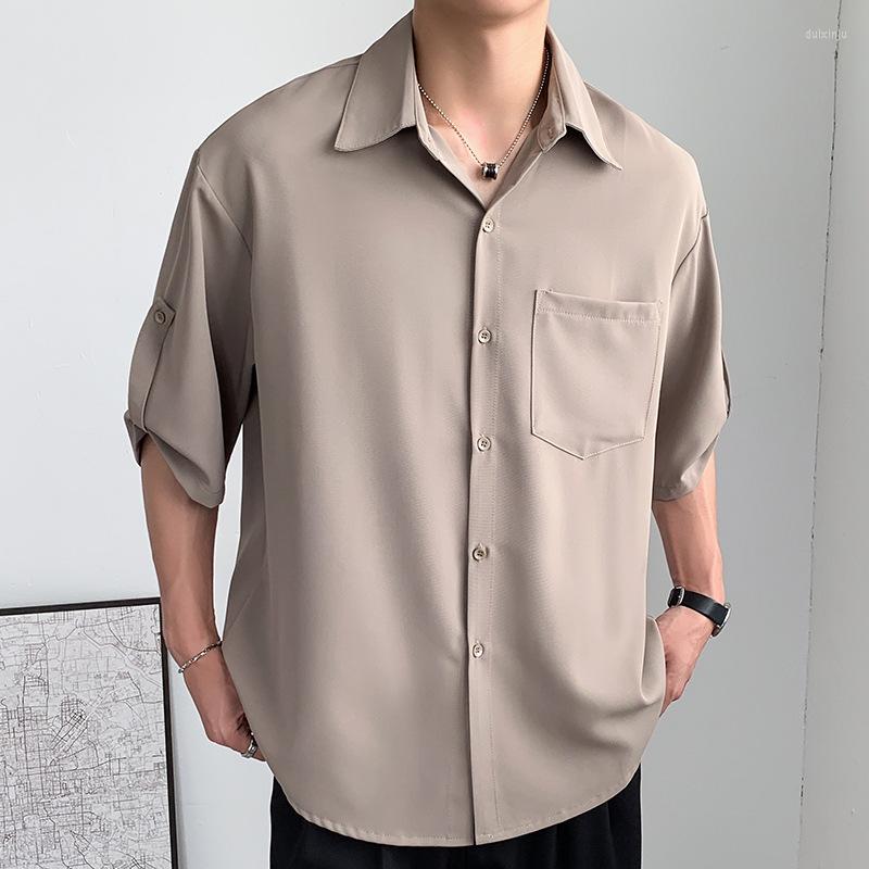 Men's Casual Shirts Shirt Men's Short-sleeved Seven-point Sleeve Summer Ice Silk Polo, Black
Men's Casual Shirts Shirt Men's Short-sleeved Seven-point Sleeve Summer Ice Silk Polo, Black